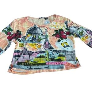 French Postcards women’s Paris crop sweater